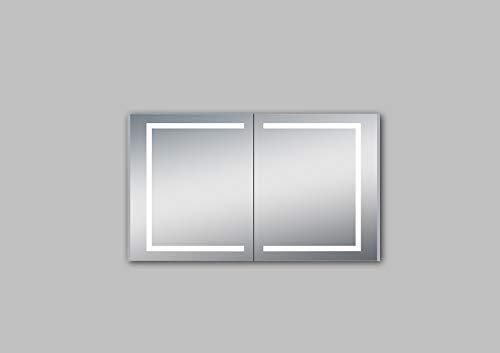 LEDMyplace 48 X 28 Inch LED Lighting Medicine Cabinet Double Sided Mirror On/Off Switch ETL RoHS Listed 90+ CRI Surface Mount LED Mirror Medicine Cabinet with Lights Benign Style