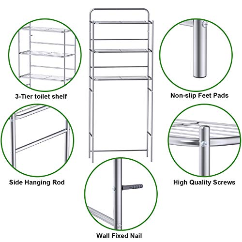 Tangkula 3-Tier Toilet Shelf