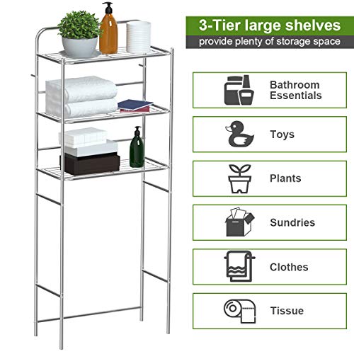 Tangkula 3-Tier Toilet Shelf