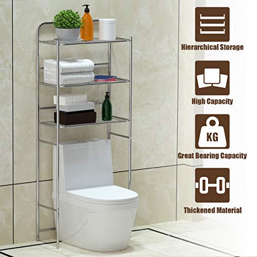 Tangkula 3-Tier Toilet Shelf