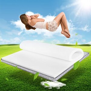 Giantex White 45D Memory Sponge Memory Foam Mattress Pad Bed Topper (King Size(80.0"X76.0"), 3" Thickness)