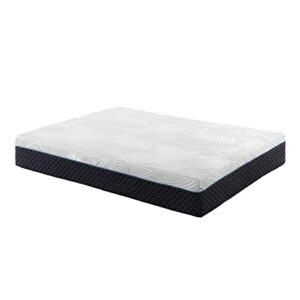 Lexicon Rischitelli 11-Inch Latex Micro Coil Hybrid Mattress, Twin-XL, White