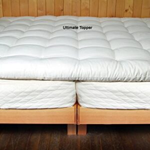 Holy Lamb Organics Quilted Ultimate Wool Mattress Topper - QUEEN