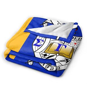 Sigma Gamma Rho Blanket Flannel Throw Ultra Soft Micro Blanket 60inchx50inch, Black