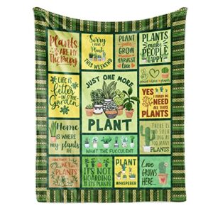 plant gifts,plant blanket,plant lover gifts for women, gifts for plant lovers, for plant lovers, plant lady gifts ideas, plant mom gifts soft warm throw blanket 50"x60"