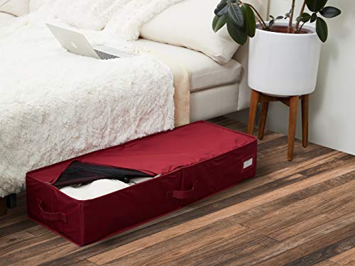 Covermates Keepsakes - Underbed Storage Bag – ID Window – Reinforced Handles – Indoor Storage-Scarlett Red