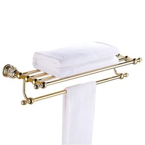 moyokoy gold crystal inlaid bath towel holder stainless steel towel rack