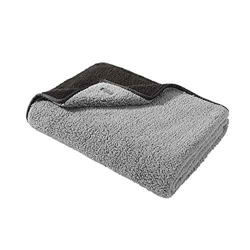 Eddie Bauer - Throw Blanket, Reversible Sherpa Bedding, Medium Weight & Warm Home Decor (Charcoal, Throw)