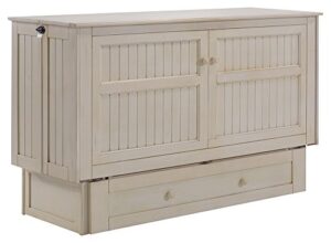 night & day furniture daisy murphy cabinet memory gel foam tri fold mattress, queen, butter cream