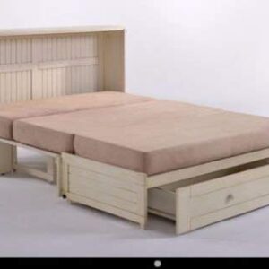 Night & Day Furniture Daisy Murphy Cabinet Memory Gel Foam Tri Fold Mattress, Queen, Butter Cream