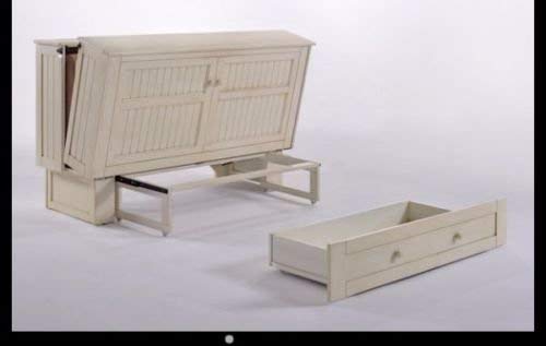 Night & Day Furniture Daisy Murphy Cabinet Memory Gel Foam Tri Fold Mattress, Queen, Butter Cream