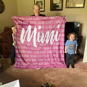 personalized name blanket for baby and adults, personalized custom throw blanket with name for mothers day, best gift for mom, dad, grandma. great gift for birthday christmas mothers day throw blanket