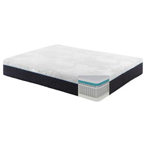 priyas home 11" eastern king hybrid latex gel infused memory foam microcoil mattress - gray