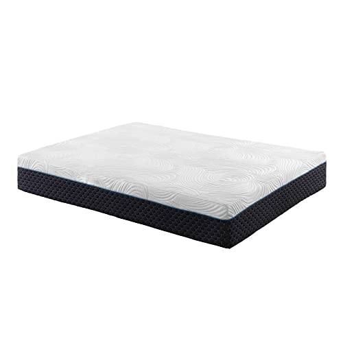 Priyas Home 11" Eastern King Hybrid Latex Gel Infused Memory Foam Microcoil Mattress - Gray