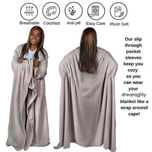 Dreamighty The Wearable Blanket That's Truly a Blanket! Cape and Cozy Throw Blanket in One, Mother s Day Gifts for Mom, Birthday Gifts for Women Who Have Everything, Best Friend, Get Well -Silver Gray