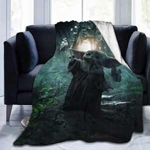 anime fleece throw blanket for couch, 50x60 inches soft cozy bed throw blankets perfect for adults or children's gifts