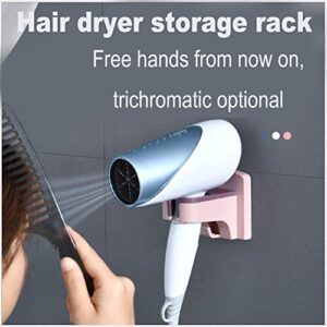 AKOAK 3 Pcs Hair Dryer Holder Stainless Steel Wall Mounted Hair Care Tool Holder Waterproof and Perforation-Free Bathroom Storage Rack