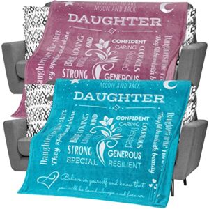 filo estilo daughter fleece blanket package - two quality 320gsm fleece blankets for daughter in color teal & pink