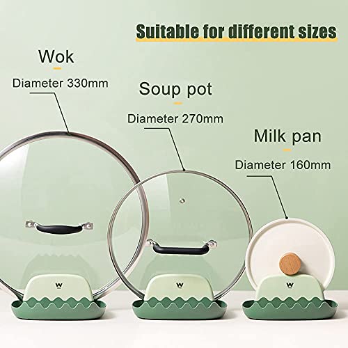 2 Pack Spoon Rest for Kitchen Counter, Cooking Ladle/Spatula/Spoon Holder for Stove Top, Utensil Rest for Countertop, Kitchen and Grill Utensil and Lid Holder, No Mess Rack with Drip Pad - by IYOOH