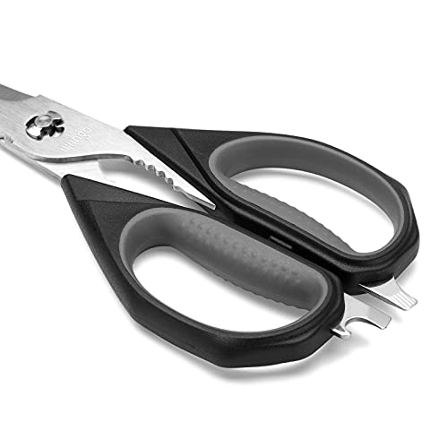 LIVINGO Kitchen Scissors, 2 Pack 9.25" Utility All Purpose Poultry Shears Heavy Duty Dishwasher Safe, Come Apart Sharp Stainless Steel Cooking Food Scissors for Cutting Meat, Chicken, Vegetable, Fish