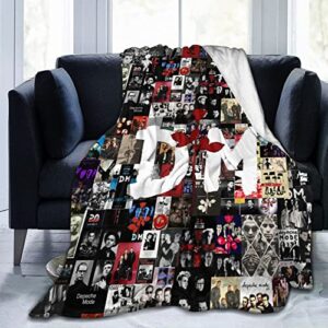 jenniarner flannel plush novelty throw blanket, depeche electronic music mode throw for fall sofa decorative, super cozy and thick wrinkle-resistant 50"x40"