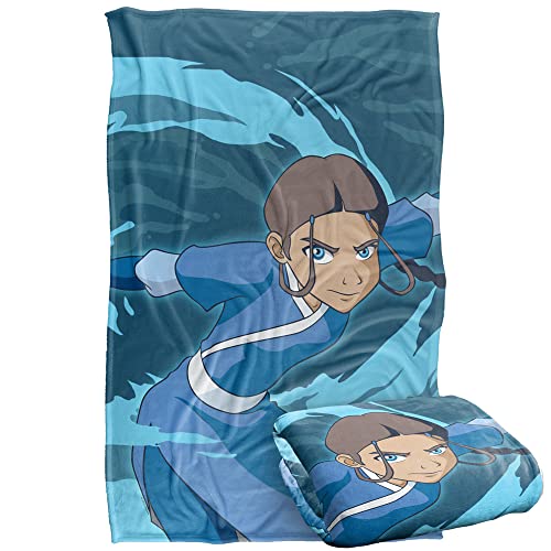 Avatar The Last Airbender Blanket, 36"x58" Avatar Katara Silky Touch Super Soft Throw Blanket