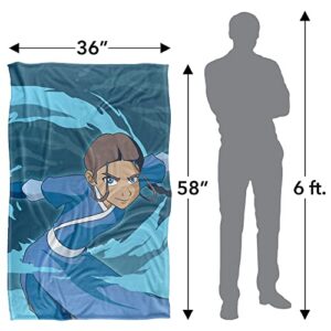 Avatar The Last Airbender Blanket, 36"x58" Avatar Katara Silky Touch Super Soft Throw Blanket