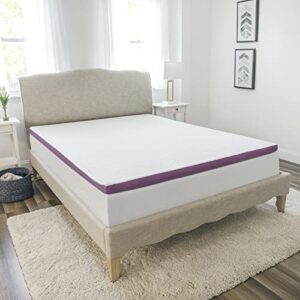 sensorpedic 2-inch transcend mattress topper, twin, white