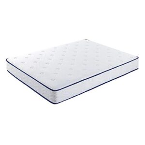 PrimaSleep 9inch Hybrid Tight Top Spring Mattress King Size-Blue Piping,CertiPUR-US,Gel Memory Foam,Tight Top