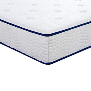 PrimaSleep 9inch Hybrid Tight Top Spring Mattress King Size-Blue Piping,CertiPUR-US,Gel Memory Foam,Tight Top