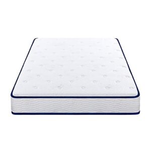 PrimaSleep 9inch Hybrid Tight Top Spring Mattress King Size-Blue Piping,CertiPUR-US,Gel Memory Foam,Tight Top