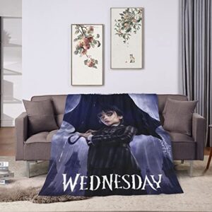 Wednesdays Movie Blanket Ultra-Soft Fleece Throw Blanket 3D Fashion Print Bed Blanket for Couch Sofa Warm Bed Throw Blanket 50"x40"