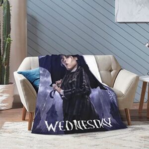 Wednesdays Movie Blanket Ultra-Soft Fleece Throw Blanket 3D Fashion Print Bed Blanket for Couch Sofa Warm Bed Throw Blanket 50"x40"