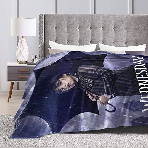 Wednesdays Movie Blanket Ultra-Soft Fleece Throw Blanket 3D Fashion Print Bed Blanket for Couch Sofa Warm Bed Throw Blanket 50"x40"