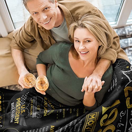 aisdfhsa 25th Anniversary Blanket Gifts Gift for 25th Silver Wedding Anniversary 25 Years of Marriage Gifts for Couple Wife Husband Dad Mom Parents Back in 1998 Throw Blanket 60Lx50W Inch
