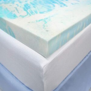 BioPEDIC 3" Gel Swirl Memory Foam Mattress Topper, King