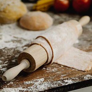 HelferX 17.6 inch Wooden Rolling Pin for Baking - Long Dough Roller for All Baking Needs