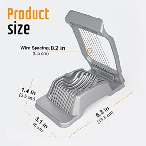 Yuzxaun Egg Slicer, Egg Slicer for Hard Boiled Eggs, Stainless Steel Wire Egg Slicer, Heavy Duty Aluminium Egg Cutter Dishwasher Safe for Egg Strawberry Soft Fruit