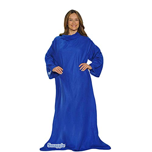 Snuggie- The Original Wearable Blanket That Has Sleeves, Warm, Cozy, Super Soft Fleece, Functional Blanket with Sleeves & Pockets for Adult, Women, Men, As Seen On TV- Blue