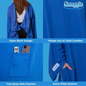 Snuggie- The Original Wearable Blanket That Has Sleeves, Warm, Cozy, Super Soft Fleece, Functional Blanket with Sleeves & Pockets for Adult, Women, Men, As Seen On TV- Blue