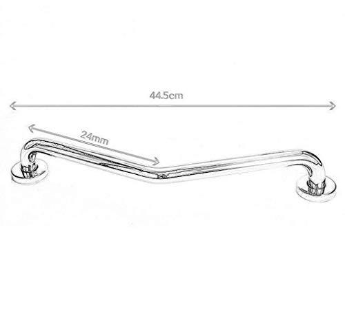 CRODY Bath Wall Attachment Handrails Grab Bar Rails Curved Stainless Steel Grab Rails,Bathtub Shower Aids Grab Bar,Safety Anti-Slip Rust Banisters, Wall Mounted Towel Rack,Support Handle for Elderly D