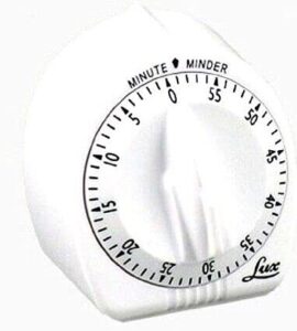 lux minute minder timer mechanical white with black markings 60 min