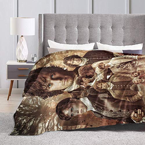 Outlander Jamie Fraser Collage Blanket Soft Flannel Warm Fuzzy Blanket for Couch Office Picnic Travel Best Friend Memorial Birthday Gifts for Kids Adults Throw Blankets 80"x60" Inch