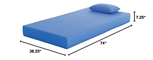 Ashley Furniture Signature Design - iKidz Children's Mattress and Pillow Set - Kids Bed in a Box - Twin - Blue