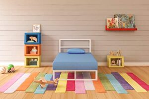 ashley furniture signature design - ikidz children's mattress and pillow set - kids bed in a box - twin - blue