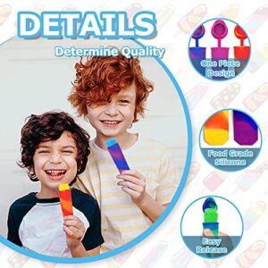 Popsicles Molds 4Pcs Silicone Popsicle Molds Drip Free Ice Pop Mold for Kids Reusable Popsicle Mold for Yogurt Sticks Jelly Chocolates Snacks