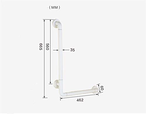 CRODY Bath Wall Attachment Handrails Grab Bar Rails L-Shaped Bathroom Grab Bar, Shower Support Rail, Stainless Steel Safety Armrest, Elderly Disabled Bathtub Anti-Skid Railing, Toilet Handle, Towel Ra