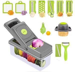 b bsiasio vegetable chopper with container onion chopper, egg slicer, slicer, vegetable slicer, professional food chopper,8 blades