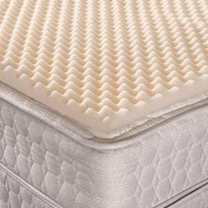 geneva healthcare egg crate convoluted foam mattress pad 3" standard california king size topper 3" x 72" x 84"