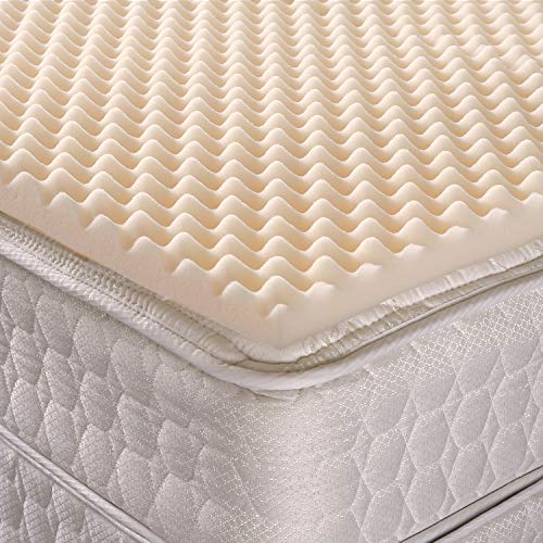 Geneva Healthcare Egg Crate Convoluted Foam Mattress Pad 3" Standard California King Size Topper 3" x 72" x 84"